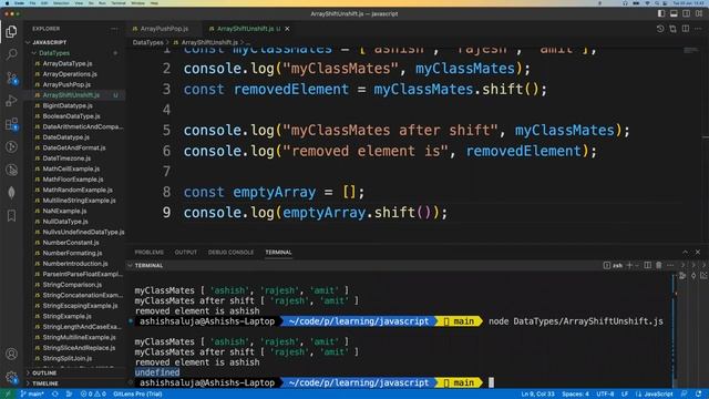 JavaScript Array Shift and Unshift - Hindi смотреть онлайн