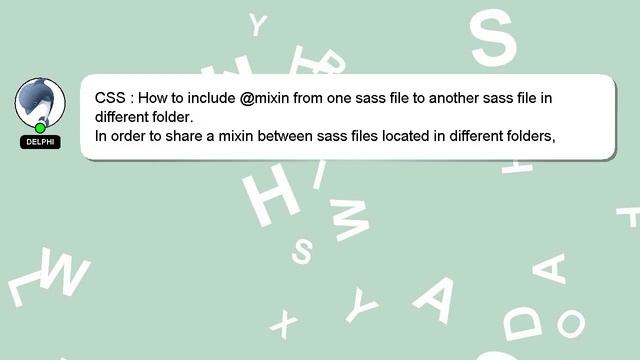 CSS : How to include @mixin from one sass file to another sass file in different folder. смотреть онлайн