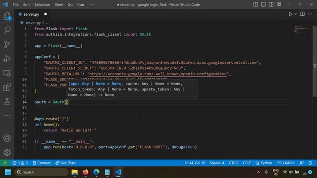Implement login with google in python flask applications with authlib смотреть онлайн