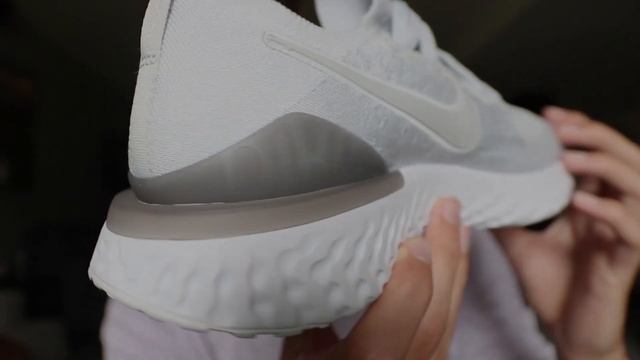 Nike Epic React Flyknit 2 - Pure Platinum/Wolf Grey - Review/On-Foot смотреть онлайн