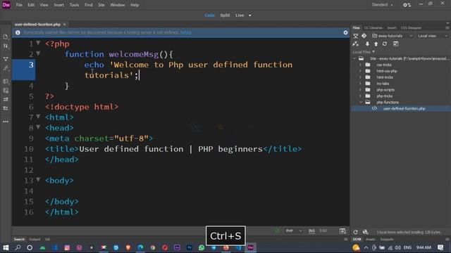 PHP user defined function Tutorials #1 | PHP Beginners Videos | PHP free script & source | eWaySol смотреть онлайн
