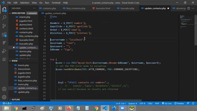 Progra 4A html+php+mysql update смотреть онлайн