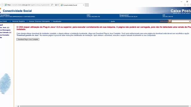 erro cns requer utilização do plugin java 1.5.0 Conectividade Social - Como Resolver смотреть онлайн