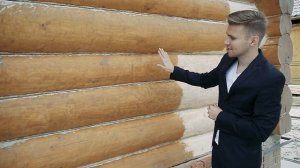 Шлифовка сруба, бревна, бруса, деревянного дома пескоструем! Абразивно-струйный метод.