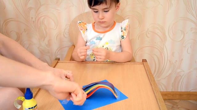 Радуга. Объемная аппликация из бумаги \/ Rainbow. The bulk of the paper application смотреть онлайн