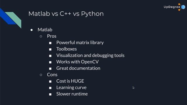MATLAB Pros and Cons | MATLAB vs C++ vs Python | Updegree смотреть онлайн
