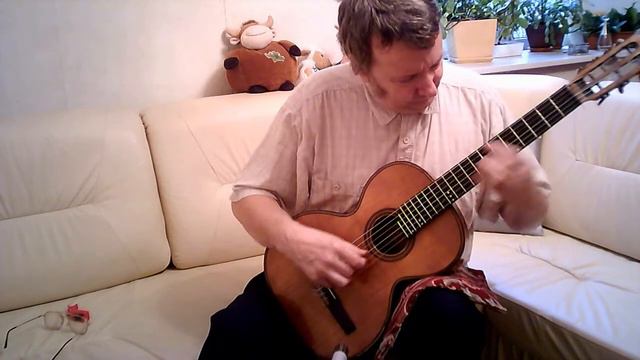 Minuet (Op.11, no.9) by Fernando Sor (antique guitar) смотреть онлайн