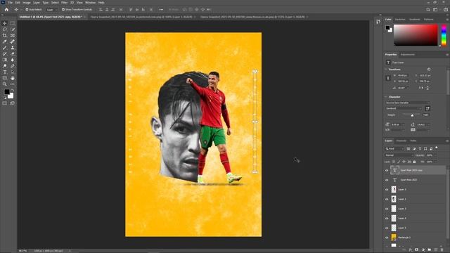 Creating a Stunning Cristiano Ronaldo Poster Design in Photoshop смотреть онлайн