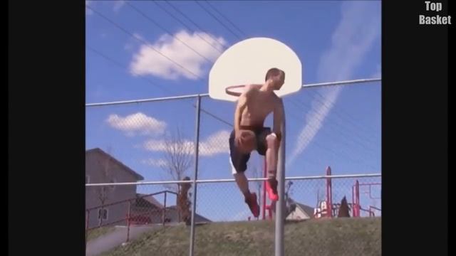 САМЫЙ СЛОЖНЫЙ В МИРЕ ДАНК [ДВОЙНОЙ ДАНК ПОД НОГАМИ]   DOUBLE EASTBAY DUNK Jonathan Clark