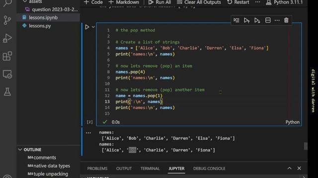 python: how to remove an item (by index) from a list смотреть онлайн