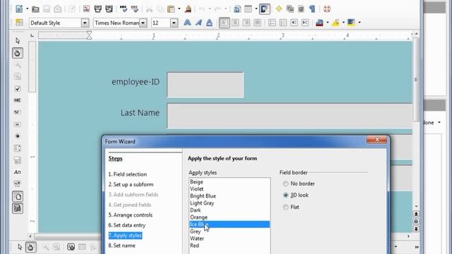 LibreOffice Base (06) Creating A Form