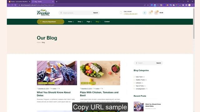 Freshio 1 Click Installation Import - Import Freshio Food WordPress Theme Demos for Food Website WP смотреть онлайн