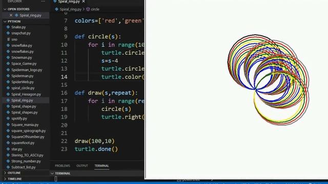 How to create an overlap circle ring in python? смотреть онлайн