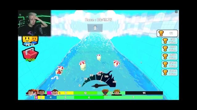 PŁYWAM SZYBKO JAK BŁYSKAWICA! w ROBLOX - ?Swimming Race Clicker смотреть онлайн