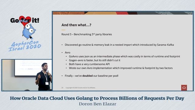 How Oracle Data Cloud uses Golangto process billions of requests per day / Doron Ben Elazar смотреть онлайн