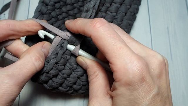 Как связать рюкзак из трикотажной пряжи.Подробный МК. смотреть онлайн
