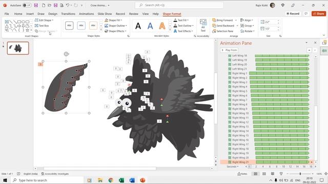 Crow Animation with Flash Once Effect: PowerPoint Tutorial смотреть онлайн