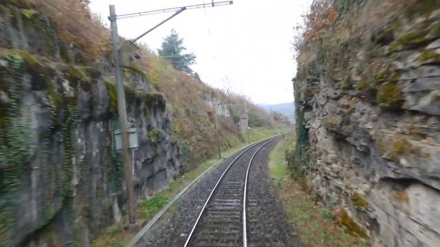 Путешествие на поезде Глаттбругг - Базель, РБ, Швейцария [11.2018] смотреть онлайн