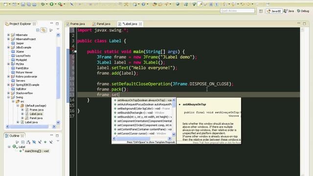 Java swing GUI tutorial #3: JLabel смотреть онлайн