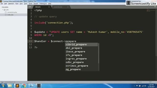 php pdo update in hindi|| pdo update statement||pdo update смотреть онлайн