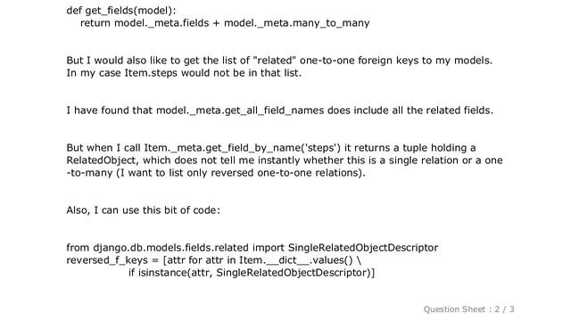 Django : Django: list all reverse relations of a model смотреть онлайн