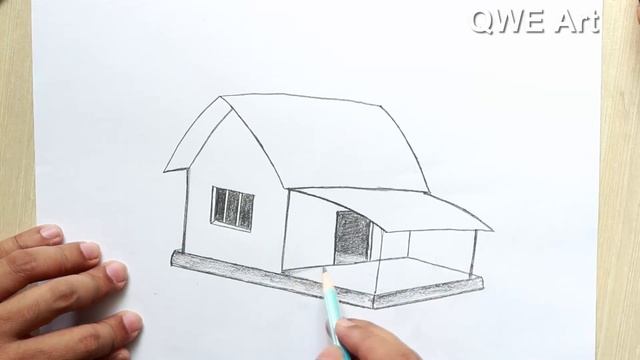 House Drawing ? How to Draw a Village Hut || Easy House Sketch смотреть онлайн