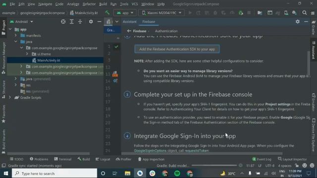 Jetpack Compose - Google Sign In Android | Login With Google Using Firebase Authentication - Part 1 смотреть онлайн