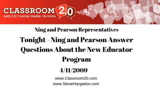 Tonight - Ning and Pearson Answer Questions About the New Educator Program смотреть онлайн