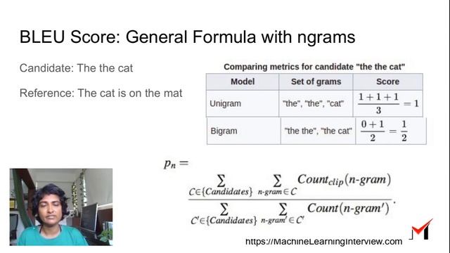 BLEU Score for evaluating text generation NLP tasks смотреть онлайн