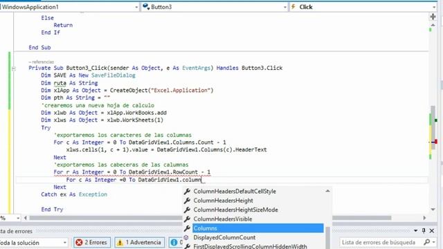 Exportar de DataGridView a un Archivo Excel en Visual Basic смотреть онлайн