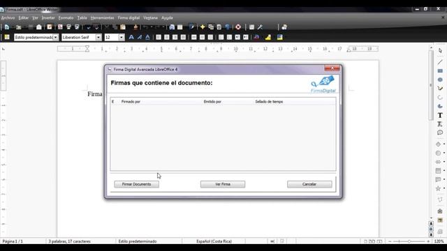 Componente de firma digital avanzada para LibreOffice - Windows - смотреть онлайн