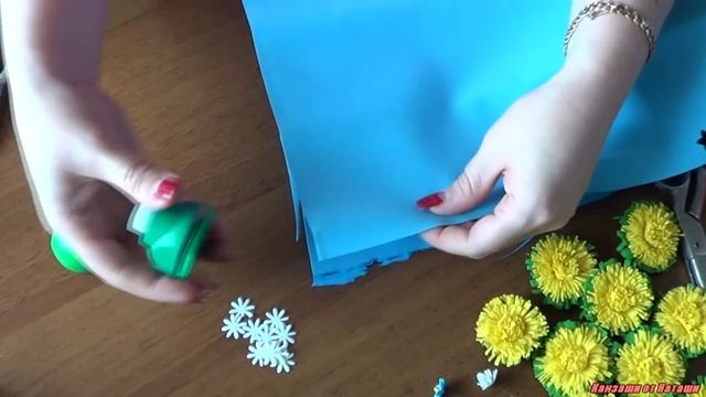 Цветы из фоамирана - одуванчики МК./How to make Foam Flower dandelion, (blowball) смотреть онлайн