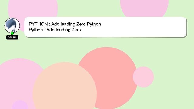 PYTHON : Add leading Zero Python смотреть онлайн