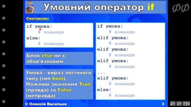 Мова Python. 5. Умовний оператор if смотреть онлайн