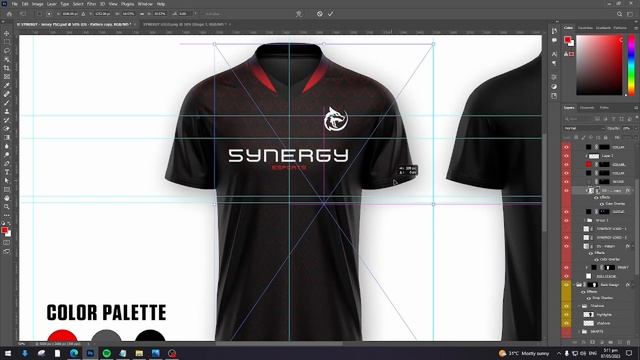 SYNERGY - Esports Jersey Design - Photoshop 2022 смотреть онлайн