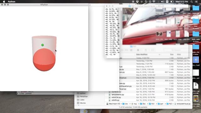 Bouncing over Spherical Surface Visual Python смотреть онлайн