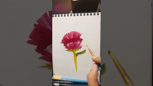 One stroke flower painting #painting #art #flower смотреть онлайн