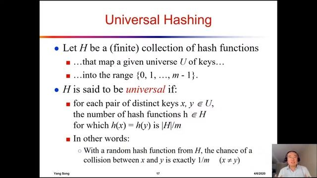 18-3 Universal Hashing смотреть онлайн