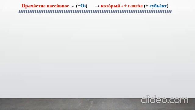 Passive Participles. Past Tense. Пассивные причастия прошедшего времени