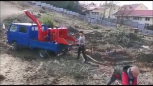 ЕГЕРЬ 750 в работе  вся древесины