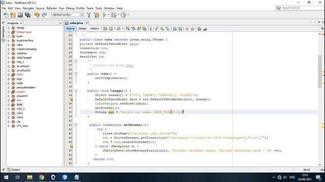 CARA MENGUBAH FORMAT TANGGAL PADA DATABASE DI JAVA NETBEANS смотреть онлайн