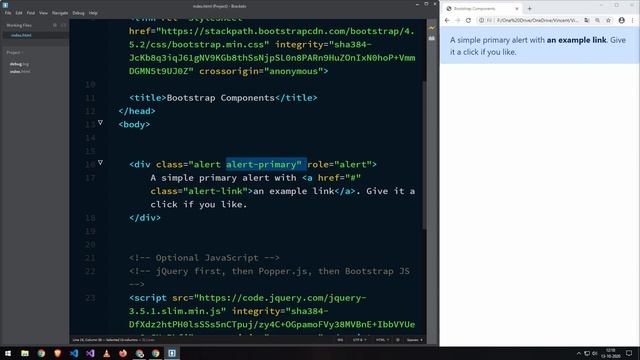 Bootstrap Tutorial 2020 - Alerts смотреть онлайн