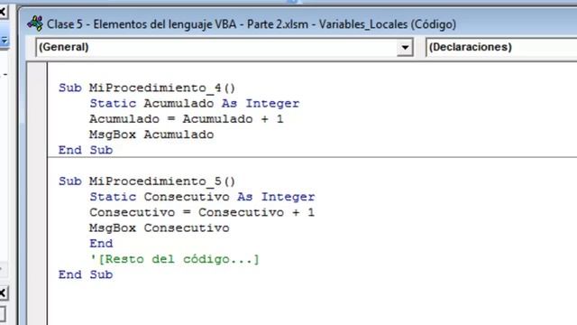 Ámbitos de las variables – Clase 5 – Programación del Excel con VBA смотреть онлайн