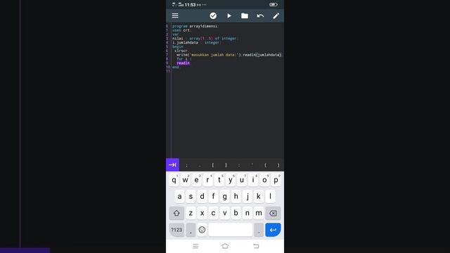 Membuat program pascal berkonsep array 1 dimensi смотреть онлайн