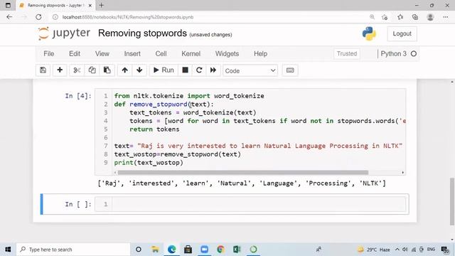 Removing Stopwords in NLTK смотреть онлайн
