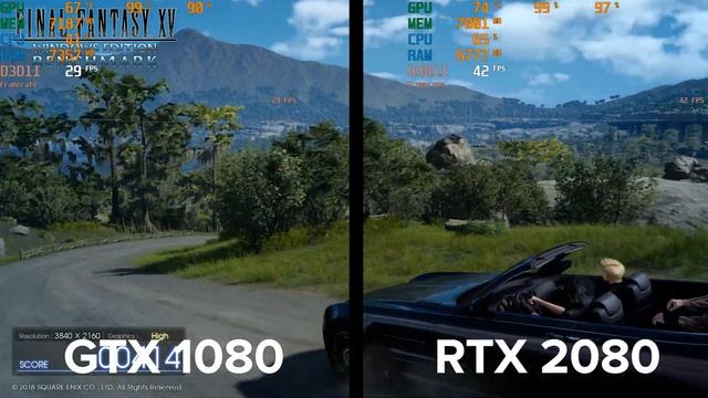 NVIDIA RTX 2080 vs GTX 1080 4K Gameplay Footage смотреть онлайн