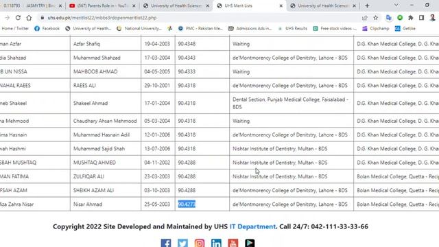 UHS Upgradation Merit List Issued/UHS MBBS Merit List/UHS MBBS Open Merit List/UHS Latest News смотреть онлайн