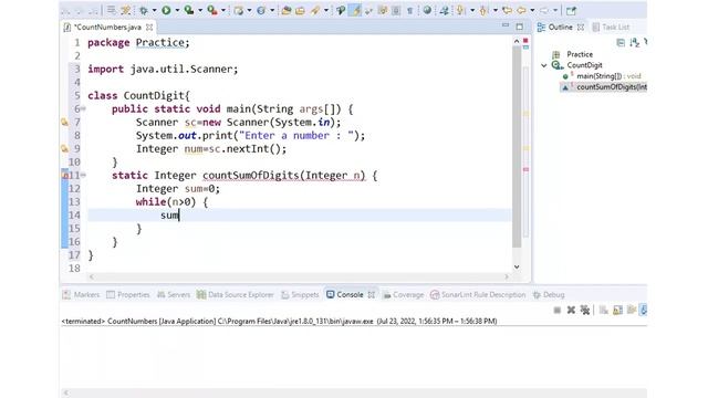 JAVA program to Calculate sum of individual digits of a Number смотреть онлайн