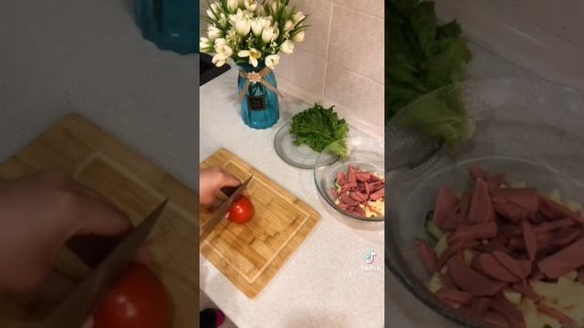 ВКУСНЫЙ САЛАТ ASMR/НА СКОРУЮ РУКУ/SALAD/рецепты смотреть онлайн