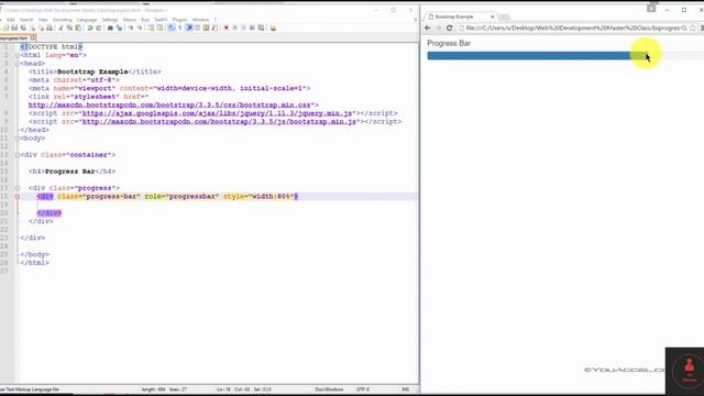 17 - Bootstrap Progress Bars - Complete Bootstrap Course смотреть онлайн